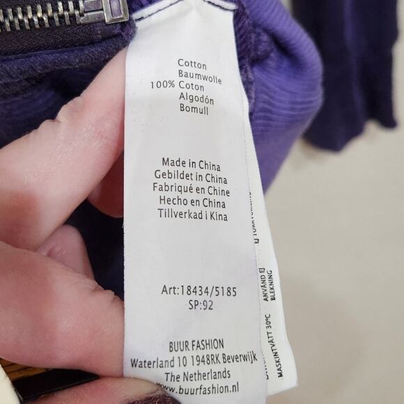 Yest Acubi Hippie Eclectic Mori Girl Lagenlook Purple Ruffled Hoodie Size Small - Picture 8 of 10